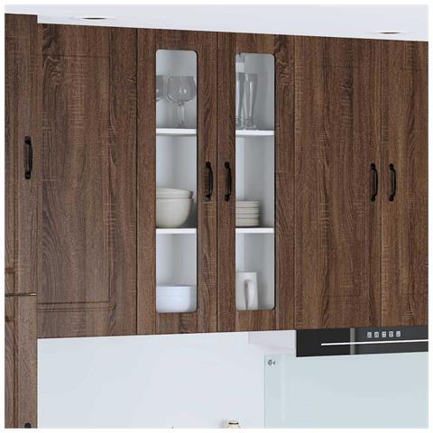 Pensile cucina con lo scaffale Rovere Marrone 60 x 31 x 100 cm - Foto 2