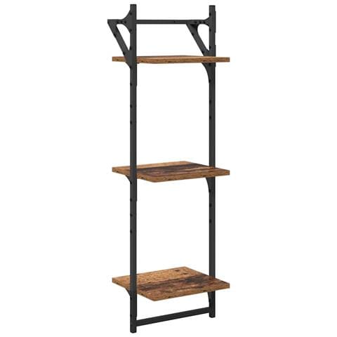 Set mensole da parete 6 pcs Legno vecchio 100 x 25 x 30 cm - Foto 9