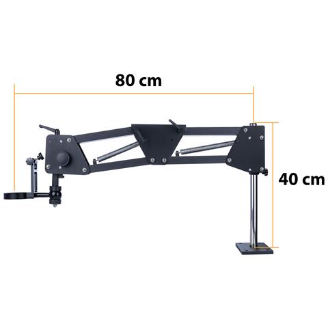 Braccio Per Microscopio Stereoscopico Wdms2 - Alluminio Super Duro, Regolazione Precisa | Lunghezza 35-80 Cm, Altezza 40 Cm | Uso Industriale - Foto 8