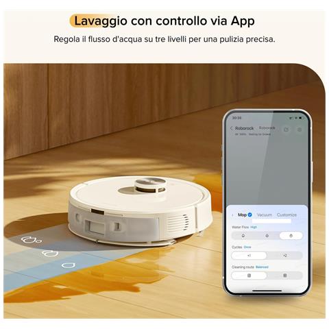 Q7 M5 Robot Aspirapolvere Lavapavimenti con Mappatura, 10.000 Pa, Anti-groviglio, Quantità d'acqua Regolabile per il Lavaggio, Auto Boost sui Tappeti, Controllo APP, Nero - Foto 2