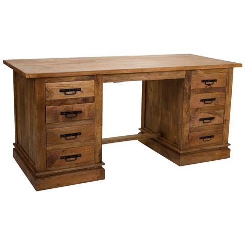 Scrivania In Legno Marrone 180x75x80h - Foto 1