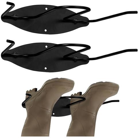 Appendistivali Per Wader In Acciaio Inossidabile Set Da 2 Pezzi - Supporto Da Parete Nero Per Stivali E Wader - Foto 2
