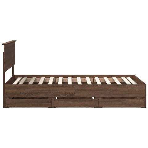 Struttura del letto con cassetto Rovere Marrone 100 x 200 cm - Foto 9