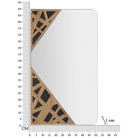 Specchio Con Cornice Vkh481-multicolore-mdf-50x1x90 Cm - Foto 6