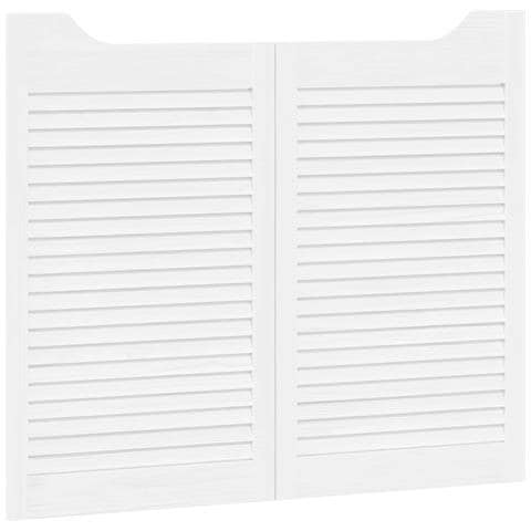 Porte Swing 2 pcs Bianco Legno Massello di Pino - Foto 1
