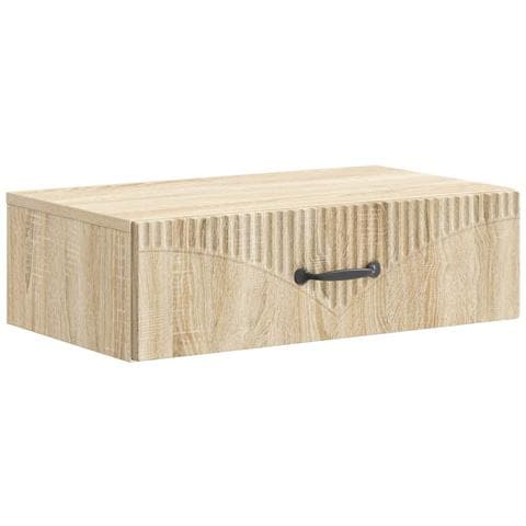 Tavolino da Parete Laterale Rovere Sonoma 59 x 34,5 x 17 cm - Foto 1