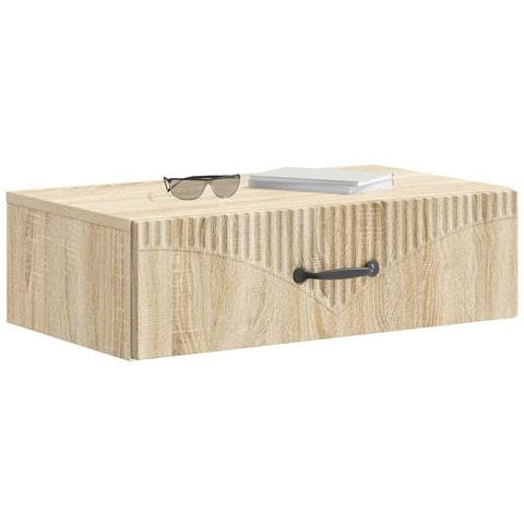 Tavolino da Parete Laterale Rovere Sonoma 59 x 34,5 x 17 cm - Foto 2