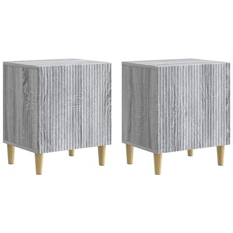 Armadio da Notte 2 pcs Grigio Sonoma 43 x 34,5 x 50 cm - Foto 1