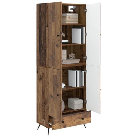 Set di armadi 2 pcs Legno antico Legno ingegnerizzato - Foto 2