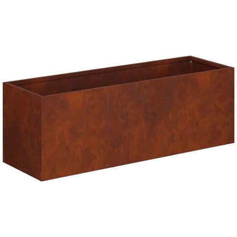 Vaso da giardino Ruggine 40 x 20 x 20 cm Acciaio Corten - Foto 1