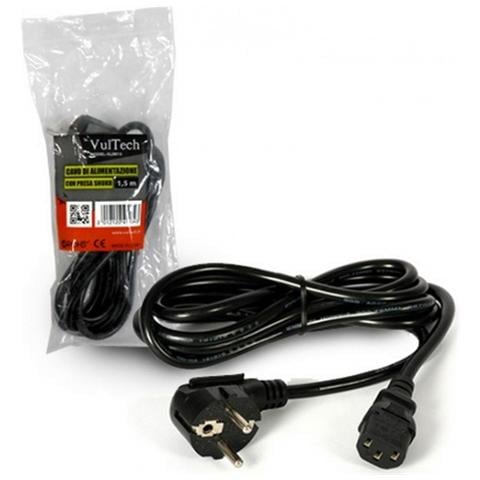 ALIM15 1.5m CEE7/7 Schuko Accoppiatore C13 Nero cavo di alimentazione - Foto 2
