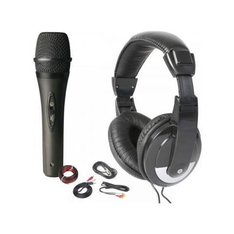 Set Live Dj Cuffie Con Borsa + Microfono + 10 Mt. Piattina + Cavo Pc + Cavo Rca Art. 100872 - Foto 1