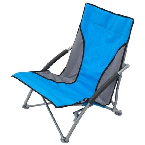Spiaggina Mare Sdraio Pieghevole Oxford Blu Per Campeggio Spiaggia Piscina Giardino - Foto 1