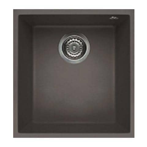 Lavello Quadra 100 Keratek Plus Sottotop 38x44 cm 1 vasca Colore Dove Grey 93 - Foto 1