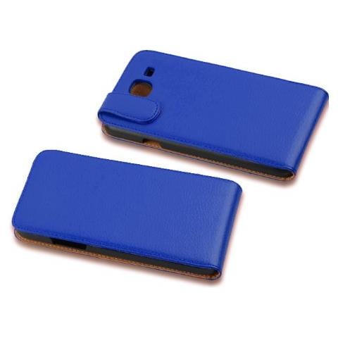 Custodia Compatibile Con Samsung Galaxy Mega 5.8 In Blu Reale - Coperchio Protettivo In Design Flip Realizzato In Similpelle Testurizzata - Foto 2