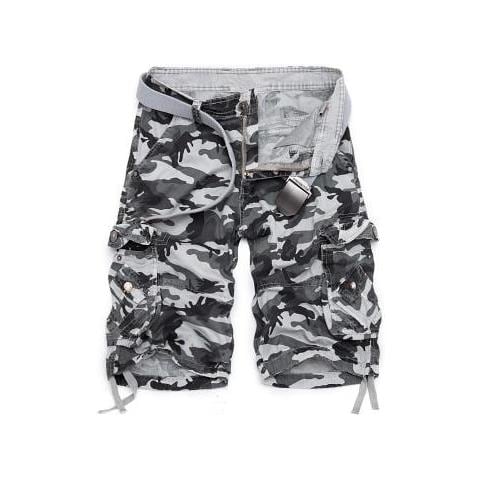 SLOWMOOSE - Pantaloncini Cargo Larghi Mimetici, Pantaloni Mimetici Militari  Estivi Da Uomo [ bianco / 38] - ePRICE