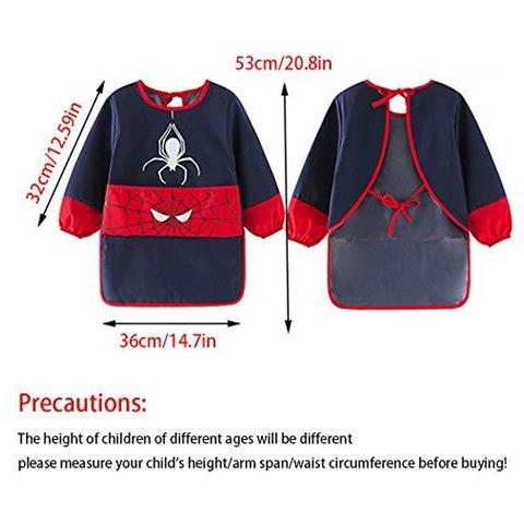 Bambini Grembiuli Arte Bambini Premium Pittura Smock Grembiule Gioco Impermeabile Del Grembiule Maniche Lunghe Con Roomy Tasche - Pittura Cottura Cucina Smock - Et 3-5 Anni - Foto 4