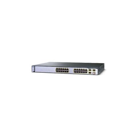 Ethernet Switch Cisco Catalyst 3750G-24TS 24 Porte Gestibile - 24 x RJ-45 - Porta Stack - 4 x Slot espansione - 10Base-T, 10/100/1000Base-T - Rack-Montabile - Foto 1