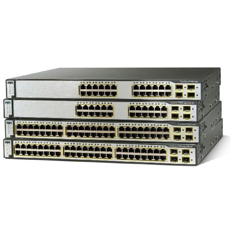 Ethernet Switch Cisco Catalyst 3750G-24TS 24 Porte Gestibile - 24 x RJ-45 - Porta Stack - 4 x Slot espansione - 10Base-T, 10/100/1000Base-T - Rack-Montabile - Foto 2