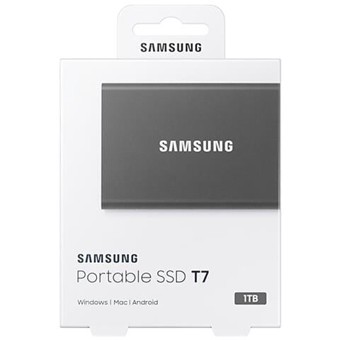 SSD Portatile 1 TB Serie T7 Interfaccia Usb 3.2 Grigio - Foto 4