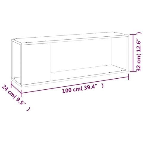 Mobile Tv Grigio Sonoma 100x24x32 Cm In Legno Multistrato - Foto 2