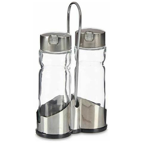 Set Olio E Aceto Trasparente Metallo (12 Unità) - Foto 2