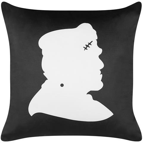 Cuscino Decorativo Franklinia Velluto 45 X 45 Cm Astratto Nero - Foto 2