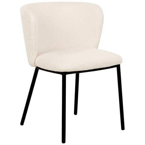 Set Di 2 Sedie Da Pranzo Bouclé Bianco Sporco Mina - Foto 8