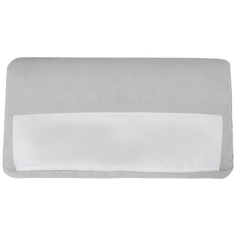 Divano Angolare 3 Posti Lofoten Tessuto Grigio Chiaro Lato Destro - Foto 2