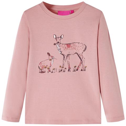 Maglietta Da Bambina A Maniche Lunghe Rosa 104 - Foto 1