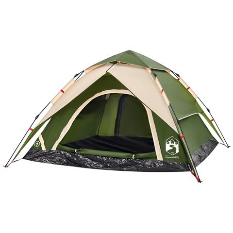 Tenda A Cupola Da Campeggio 4 Persone Verde A Rilascio Rapido - Foto 2