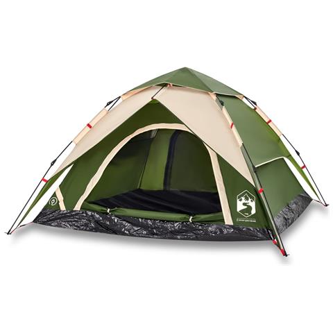 Tenda A Cupola Da Campeggio 4 Persone Verde A Rilascio Rapido - Foto 1