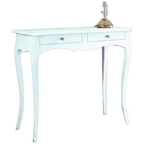 Consolle Arte Povera 2 Cassetti In Legno Bianco L. 96 H 80 P. 41 - Foto 1