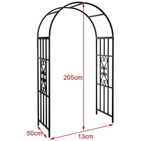 Arco Da Giardino Supporto Per Rose Piante Rampicanti In Metallo Altezza 205 Cm - Foto 2