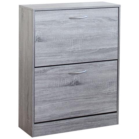 Scarpiera Da Interno A 2 Ante In Legno Cristel - Lightgrey - Foto 1