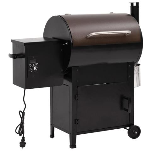 Griglia A Pellet Con Camino 104 Cm In Ferro Nero - Foto 1