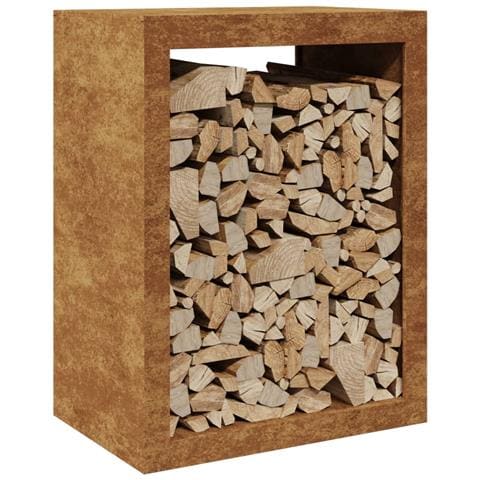 Rastrelliera Per Legna 60x40x80 Cm In Acciaio Corten - Foto 11
