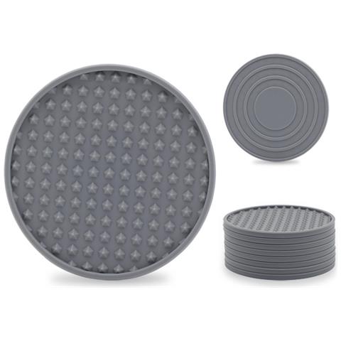 Set Di 6 Sottobicchieri Da Caffè In Silicone Con Supporto Grey - Foto 2