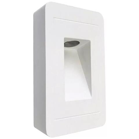 Applique Led Luce Naturale Faretto 12 W Segnapassi A Muro Esterno Bianco Es62 - Foto 1