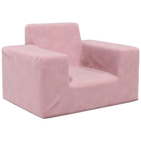 Divano per Bambini Rosa in Morbido Peluche - Foto 1