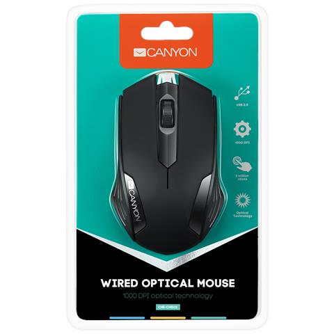 CNE-CMS02B mouse Ufficio Ambidestro USB tipo A Ottico 1000 DPI - Foto 4
