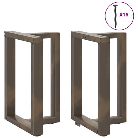 Gambe Tavolo Pranzo A T 2 Pz Naturale 50x35x(72-73) Cm Acciaio - Foto 3