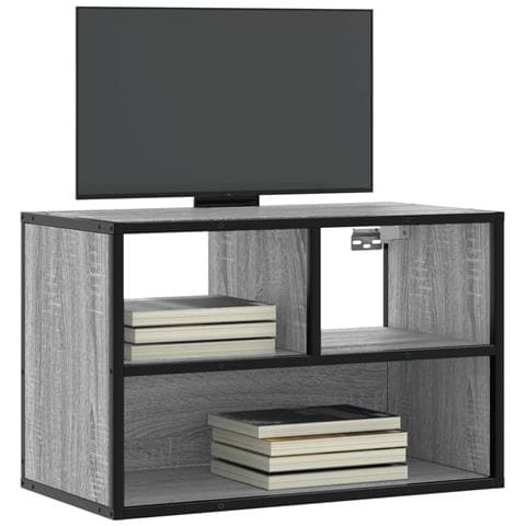 Mobile Tv Grigio Sonoma 60x31x39,5cm In Truciolato E Metallo - Foto 1