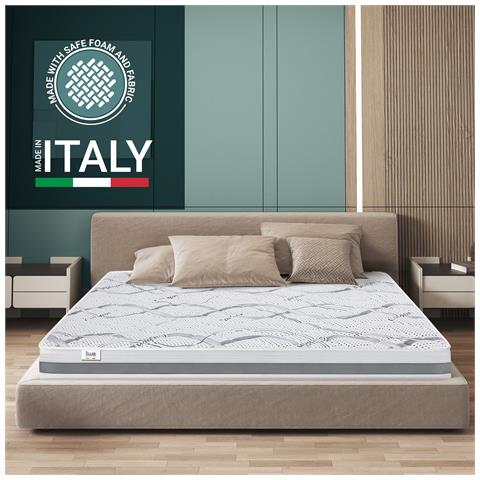 Materasso Singolo 90x175 Cm A Media Rigidita' | Altezza 16 Cm | Tessuto Anallergico E Traspirante | Proprieta' Ortopediche E Automodellanti | Prodotto In Italia - Foto 2