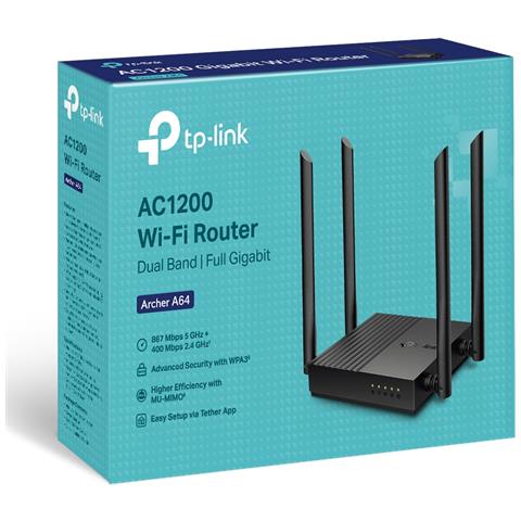 ARCHER A64 router wireless Gigabit Ethernet Dual-band (2.4 GHz / 5 GHz) Nero - Foto 5