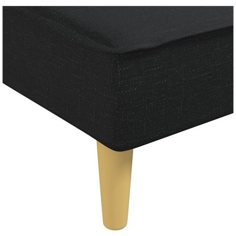 Divano Letto a L Nero 255x140x70 cm in Tessuto - Foto 9