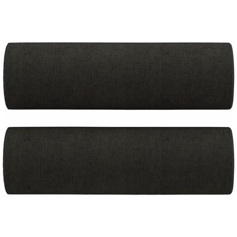 Set Divani 4 pz con Cuscini Nero in Tessuto - Foto 9