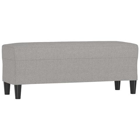 Panca Grigio chiaro 100x35x41 cm in Tessuto - Foto 1