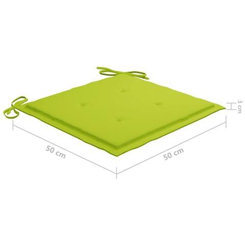 Sedie da Giardino con Cuscini 6 pz in Legno Massello di Acacia - Foto 9