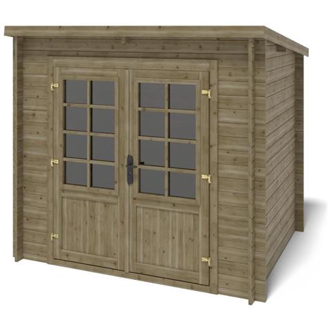Casetta Da Giardino In Legno - 5m2 - 2.5x2m - Impregnata - 28mm - Colore: Verde - Foto 1